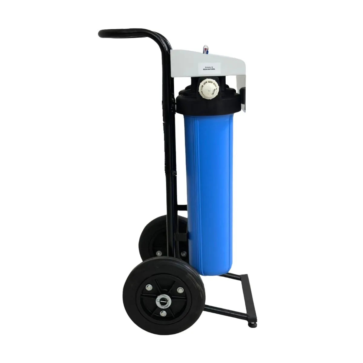 Filtro deionizador Zero Ka modelo 0K Max com suporte móvel para produção de água desmineralizada, ideal para radiadores e uso em oficinas mecânicas – vista lateral direita